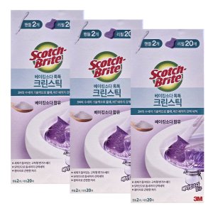 3M 스카치브라이트 베이킹소다 크린스틱 핸들2개+패드20개입 X 3세트 코스트코