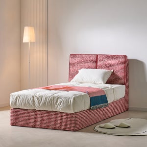 주문제작 루시아 패브릭 벨리타 와인 침대프레임 1700 사이즈