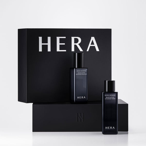 헤라 옴므 블랙 액티브 2종 세트 (에멀젼 110ml + 토너 125ml) / 남성스킨로션