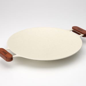 비자트 세라믹 인덕션 캠핑 그리들 국산 바베큐 불판 캠핑용품 가방포함 33cm 아이보리