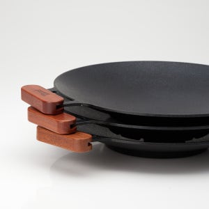 비자트 세라믹 깊은 캠핑 그리들 국산 바베큐 불판 구이 팬 캠핑용품 가방포함 33cm 블랙