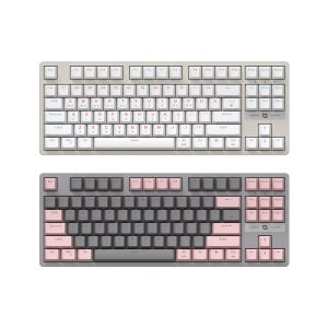 [특가] COX CK480 교체축 게이밍 기계식 키보드 그레이핑크, 청축