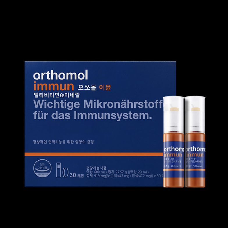 [국내 정품 오쏘몰] 오쏘몰 이뮨 오쏘뮬 샷 마시는 비타민 올인원<b>영양제</b> 30일 30개 30개입, 1개