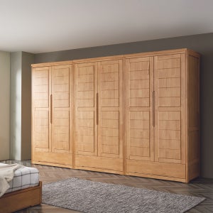 엔드 원목 장롱 세트 10자 이불장 장농 이불 장롱 장 농 가구(내츄럴)