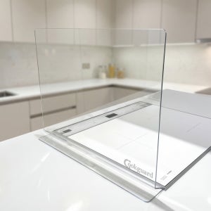 [테이프필요없는]쿡가드 인덕션가림막 투명인덕션가드 싱크대 기름막이 가스렌지 기름튐방지