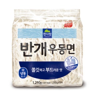 면사랑 반개우동면 1.25kg(250gX5개) 8개 1박스 곱배기용 사리