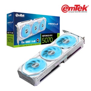 이엠텍 지포스 RTX 5070 MIRACLE WHITE D7 12GB 그래픽카드 VGA