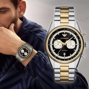 [25년신형]엠포리오 알마니 시계 AR11678 크로노 콤비 남성 메탈 파슬코리아 정식