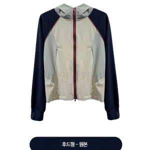 복고 배색 후드 숏 자켓 여성 가을 루즈핏 긴팔 아우터 M-XL 인박카28368 A_컬러블록 후드