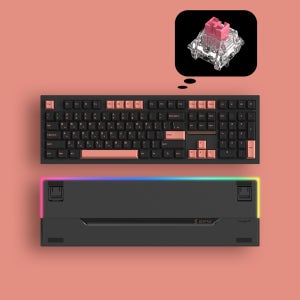 SPM PL108W 아라 풀배열 유무선 사무용 기계식키보드 블랙, 저소음 새벽축 리니어