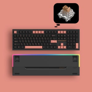 SPM PL108W 아라 풀배열 유무선 사무용 기계식키보드 블랙, 저소음 새벽축 택타일