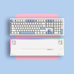 SPM PL108W 아라 풀배열 유무선 사무용 기계식키보드 화이트, 저소음 새벽축 리니어