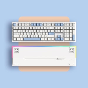 SPM PL108W 아라 풀배열 유무선 사무용 기계식키보드 화이트, 저소음 새벽축 택타일
