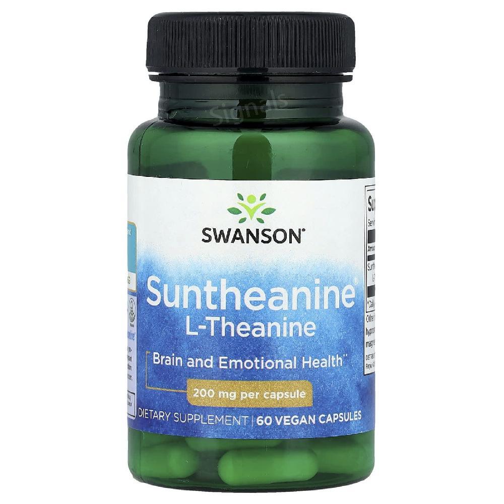 스완슨 썬<b>테아닌</b> <b>L</b> <b>테아닌 200mg</b> 60캡슐 Suntheanine