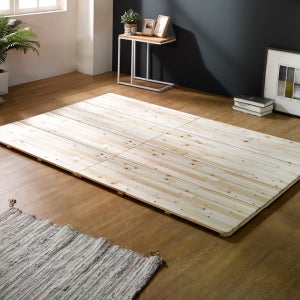 삼나무 원목 낮은 침대 깔판 매트리스 받침대 이케아 슈퍼싱글, 내추럴우드