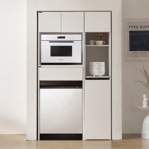 모덴 식기세척기장 밥솥선반 주방 빌트인 냉장고옆 수납장 세트