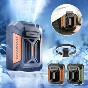 아웃도어 허리걸이 선풍기 휴대용 허리 에어컨 휴대용 소형 선풍기 팬 쿨링웨어 전신 냉각 패키지 +보조배터리 허리띠 포함