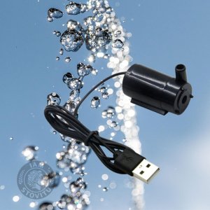 미니 수중모터 USB 수중 워터 펌프 분수 어항 수족관 저소음 5W 가로블랙