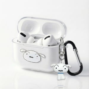 짱구 에어팟프로2 케이스 투명 일체형 랜덤키링 흰둥이