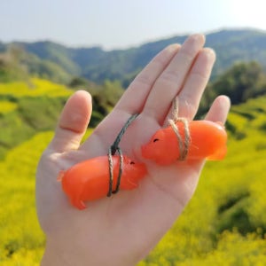 감성 차량 키링 돼지 오리 미니 고기 인테리어 소품 UV 악세사리 선물용 자동차 장식