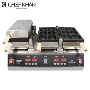 쉐프칸 전기계란빵기계 12p CFK3212D 푸드트럭 3중 코팅 업소용 와플기계