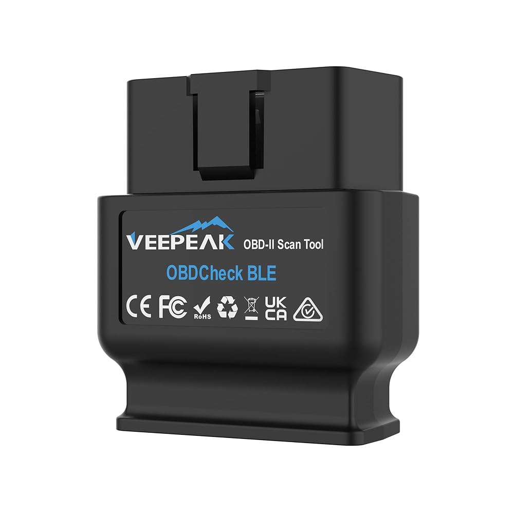 Veepeak OBDC체크 BLE 블루투스 OBD II 스캐너 차량 체크 엔진 라이트 코드 리더, <b>iOS</b> 및 Android용 자동 듀얼 모드 진단 스캔 도구