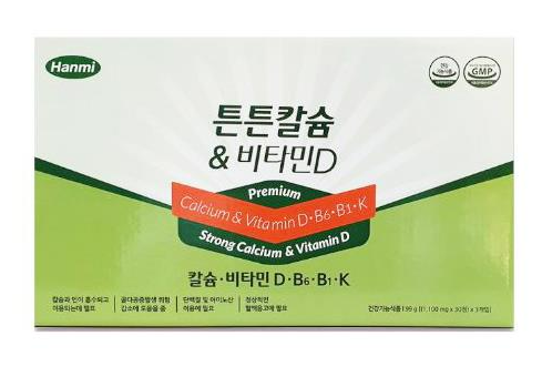 <b>한미헬스케어</b> 튼튼 <b>칼슘</b> &amp; 비타민D 90정 3개월분
