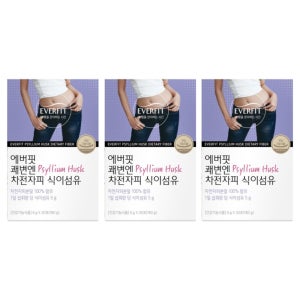 내츄럴플러스 에버핏 쾌변엔 차전자피 식이섬유 가벼움 장내흡수 약1달 30포, 3개