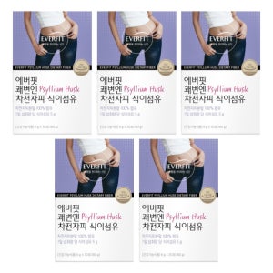 내츄럴플러스 에버핏 쾌변엔 차전자피 식이섬유 가벼움 장내흡수 약1달 30포, 5개