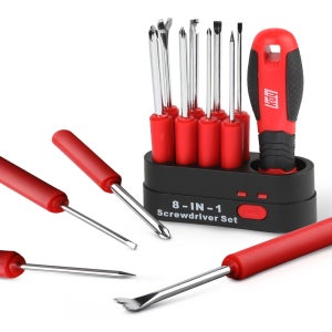 KDY 케이디와이 십자 일자 송곳 풀러 파워핸들 드라이버세트 8-IN-1 KDV-9S
