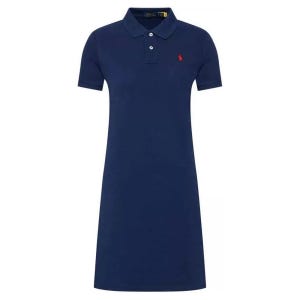 [랄프로렌] 25SS 여성 포니 자수 카라 원피스 블루 211799490 005