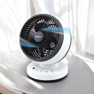 탁상용 에어 써큘레이터 3D 입체회전 리모컨 선풍기 저소음 서큘레이터 화이트