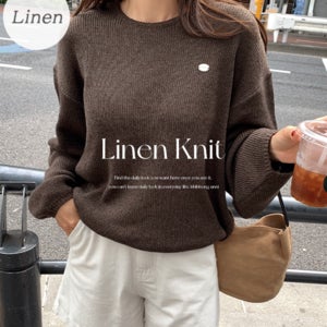 (무료배송/☀여름니트/팬던트)브런치 린넨 긴팔니트(10color)