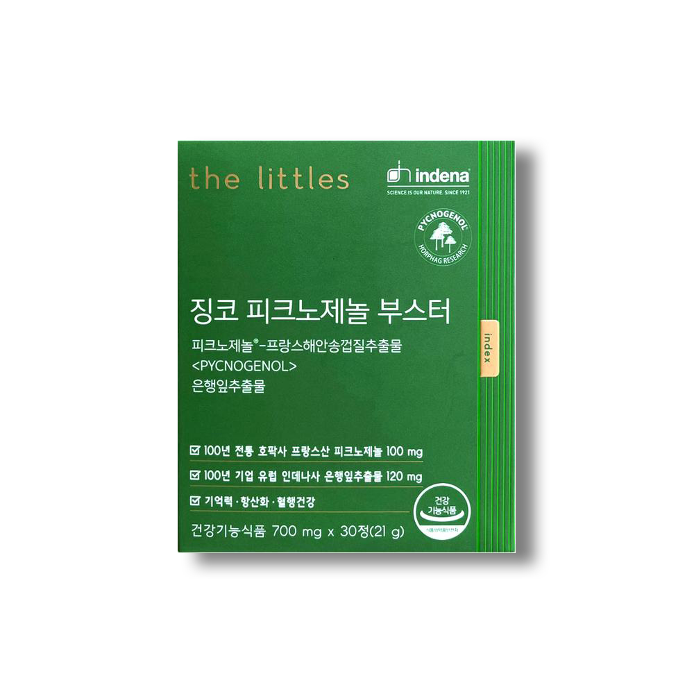 <b>더리틀스</b> 징코 <b>피크노제놀</b> 부스터 700mg x 30정