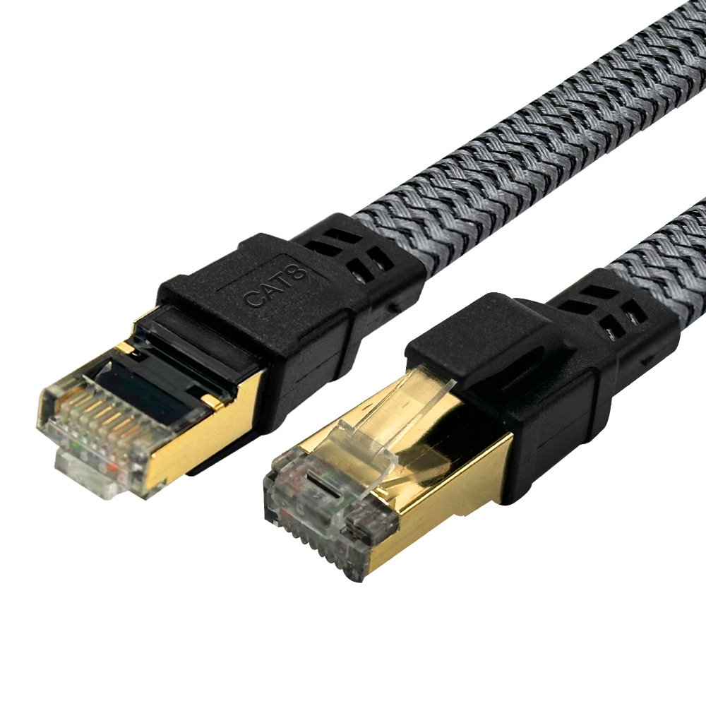 CAT8 초고속 40Gbps 패브릭 플랫 평면 기가랜선 랜케이블 0.5m, 1개