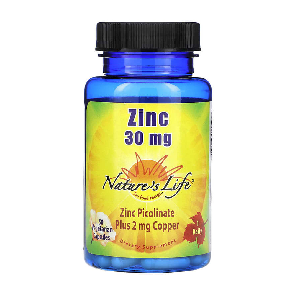 <b>네이처스라이프 아연</b> 30 mg 50 베지캡슐