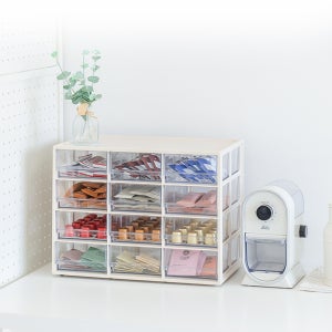 창신리빙 프랑코 플라스틱 투명 약 수납 서랍 시스템 멀티박스 싱글 혼합 7칸 12칸