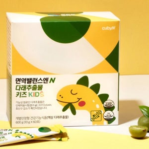 큐비앤 면역밸런스엔 다래추출물 키즈 영양 보충 어린이 아이 약10g x 60포