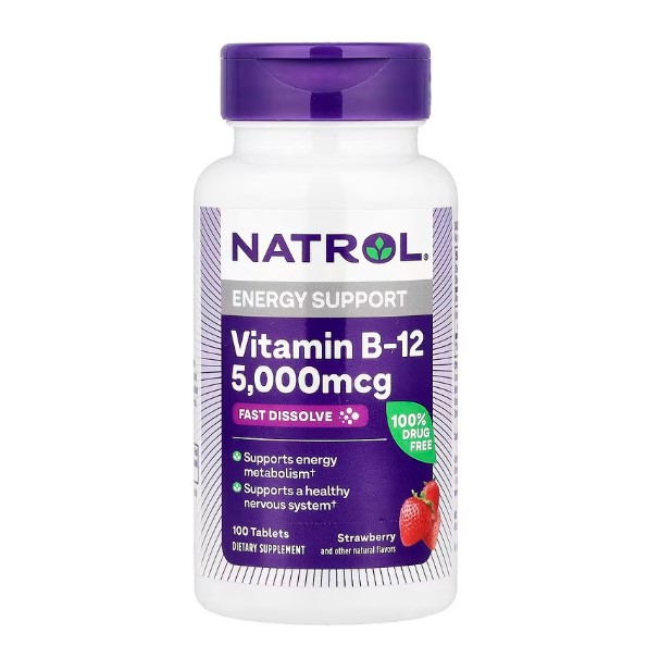 <b>나트롤</b> 비타민B12 비타민비12 5000mcg 100정 100일분 <b>시아노코발라민</b>