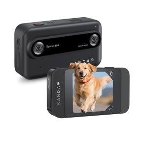 칸다오 쿠캠 에고 24MP 8K 사진 4K 60FPS 비디오 3D 입체 카메라 VR 헤드셋 AR 글래스용 콘텐츠 제작자 블랙 전용