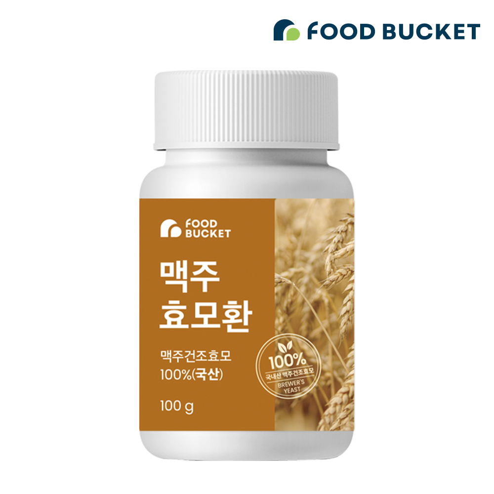 [3+1 이벤트] 푸드버킷 국산 <b>맥주효모환 100g</b> 1개