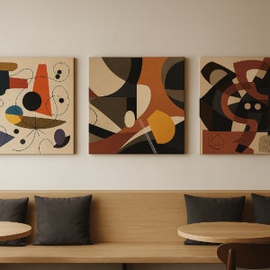 카페 감성 추상 아트 캔버스 액자 3종시리즈 개업선물 카페인테리어 풍수그림 예술그림