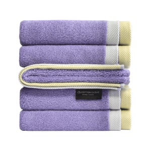 [타임딜 20% 쿠폰] 코튼클라우드 40수200g 호텔 수건 선염 레이어타올 오키드 10장