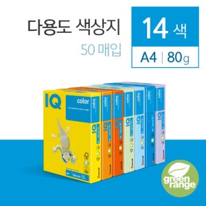 몬디 IQ Color 색상지 A4 80g 14색 50매