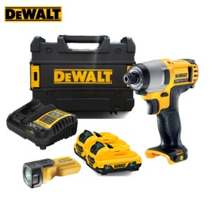 디월트 DCF815D2 충전 임팩트 드라이버 12V 2.0Ah 배터리 2개 DCL508 랜턴 포함 세트