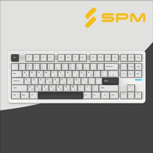 SPM키보드 몽돌키보드 PL87W 화이트, 몽돌축