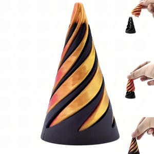 펫더월드 원뿔 3D프린트 피젯 토이 키덜트 장난감 스트레스해소 집중력향상 나선형 콘피라미드