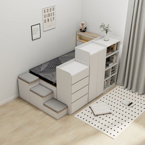 스스디 스마트 모듈 옷장 수납 침대 프레임 베스트셀러 패키지 C