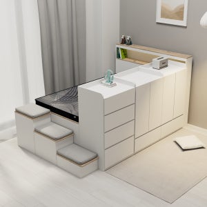 스스디 스마트 모듈 옷장 수납 침대 프레임 베스트셀러 패키지 D