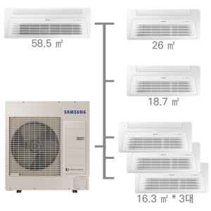 삼성 가정용 무풍 시스템 에어컨 5실, 152.1㎡, 단배관
